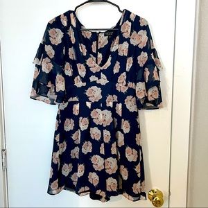 Topshop fit and flare mini romper